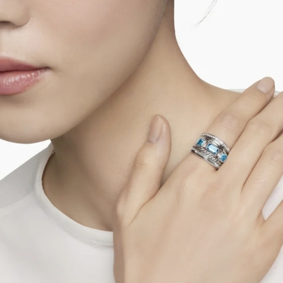 Authentic David Yurman Stax Five Row Ring Size 6 1/2 - Picture 2 of 12